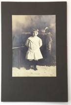 Antique Photo on Board of Young Child Adorable Little Boy in Sailor Style Attire - $18.00