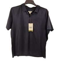 Cutter Buck Womens Shirt Size XXL Black V Neck Short Sleeve Cotton NWT - £15.87 GBP
