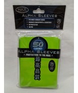 (1) (50) Pack Max Protection Light Green Standard Size Alpha Sleeves #70... - $11.88