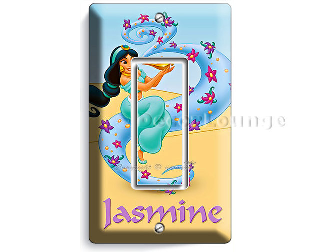 princess Jasmine magic lamp Aladdin single GFCI light switch wall plate ... - $9.99