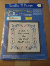 Vtg Needles &#39;N Hoops #293 God&#39;s Opinion Stamped Cross Stitch Kit NEW 11x11 - £11.99 GBP