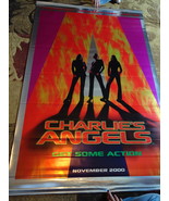 CHARLIE'S ANGELS - MOVIE BANNER WITH DREW BARRYMORE, LUCY LIU & CAMERON DIAZ - $50.00