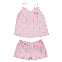 Pepco Barbie Mattel Women&#39;s Pink Satin Top + Shorts + Scrunchie Pyjamas Set Size - £103.90 GBP