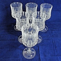 Wine Goblets Crystal Water Glass Stemware Set of 6 Longchamp Cristal D’A... - £38.91 GBP