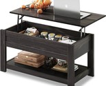 Wood Lift Tabletop For Home Living Room, Black, Rustic Brown, Wlive Mode... - $99.92