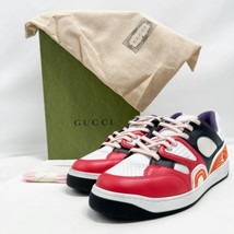 GUCCI &quot;BASKET&quot; DEMETRA LOW TOP RED/BLACK SNEAKER New in Box sz 7.5G - $560.19