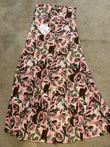 Lularoe NWT Full Length Multicolor Floral Print Pink Green Maxi Skirt - Size S - £18.08 GBP