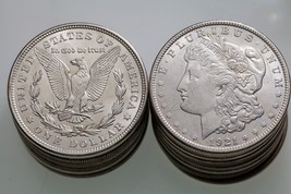 1921 Silber Morgan Dollar ( P, D, S) Rolle VG+ Sich Au Zustand, Schöne Looking - £593.55 GBP
