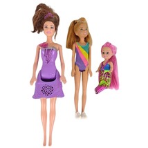 Set of 3 Barbie Dolls Princess Power Talking Corinne, Team Stacie, Mermaid Kelly - £15.50 GBP