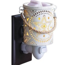 Star Wax warmer in rustic white tin - Plug In image 2