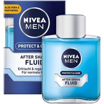 Nivea Men Protect &amp; Care Aftershave Fluid 100ml Free Shipping - £14.69 GBP