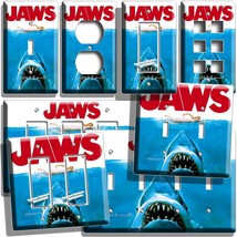 JAWS INSPIRED ANGRY SHARK BIG TEETH LIGHT SWITCH OUTLET WALL PLATE TV RO... - $189.87 MXN+