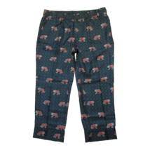 NWT J.Crew Silk Easy Pants in Vintage Indigo Tiger Print Ankle Crop 14 - £81.44 GBP