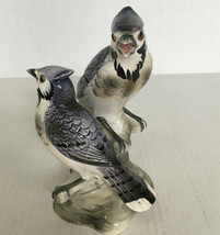 Vintage figurine pair of blue jay birds  collectors choice made in Japan  - $373.83 MXN