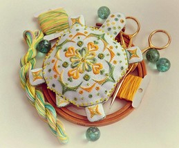 Turtle Crosss Stitch Biscornu pattern - ornament embroidery tortoise pin... - $6.49