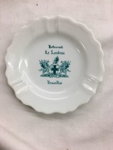 Restaurant Le Landres Bruxelles ashtray Brusselles Belgium vintage tray  - $19.99