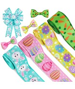 Easter Wired Edge Ribbon 30 Yard Easter Egg Bunny Rabbit Carrot Ribbon P... - £21.67 GBP