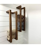 Shelf Bathroom Towel Rail, Bathroom Wooden Towel Rack Blanket Storage, H... - £11.86 GBP+