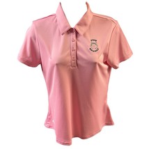 Adidas Polo Golf Top BVNW Girls Golf Team UPF 50 Light Pink Size M Primegreen - £29.31 GBP