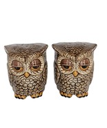 Vintage Sleepy Owl Double Sided Salt Pepper Shaker Set *NO STOPPERS* - $22.99