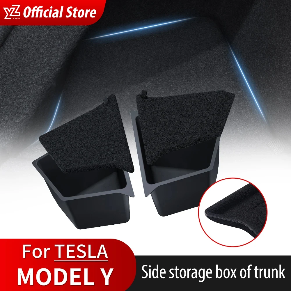 YZ For Tesla Model Y RWD 2021-23 Car Trunk Side Storage Box  Hollow Cover - £205.38 GBP+