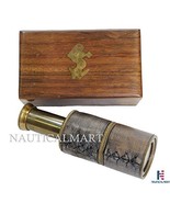 NauticalMart 6&quot; Hand Held Brass Telescope with Wooden Box - $29.00