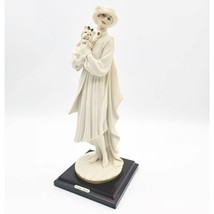 Vintage Giuseppe Armani Sculpture Lady With Yorkshire Dog Statue Italy 1993 - £92.98 GBP