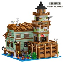 1881Pcs City MINI Fishing Village Cabin Micro Building Blocks DIY  - £46.24 GBP