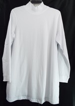 Women&#39;s Plus Size Mock Neck Pullover Long Sleeve T Shirt in White - £12.25 GBP+