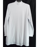 Women&#39;s Plus Size Mock Neck Pullover Long Sleeve T Shirt in White - £12.23 GBP+