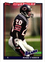 Chicago Bears 1991 Topps Mark Carrier RC Super Rookie NFL Football Card 172 - £0.79 GBP
