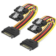 BENFEI 15 Pin SATA Power Y-Splitter Cable 8 Inches - 2 Pack - £14.17 GBP