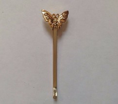 Women&#39;s Butterfly  Bobby Pin Gold Tone Hair Clip Butterfly Gold Platted ... - $12.86