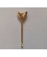 Women&#39;s Butterfly Bobby Pin Gold Tone Hair Clip Butterfly Gold Platted H... - $11.63