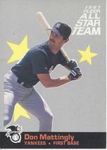 1987 Fleer All Star Team Don Mattingly 1 Yankees - £2.39 GBP