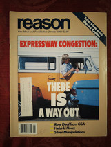 REASON January 1982 Solving Traffic Congestion Marva Collins Tibor Machan - $17.28