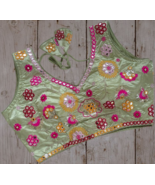 Embroidered Mirror Work Blouse, - $20.00
