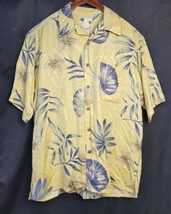 Banana Cabana Mens Large 100% Silk Shirt Floral Short Sleeve Hawaiian NWT - £21.64 GBP
