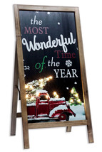 TX USA Corporation Lighted Wonderful Time of the Year Wooden Porch Sign - Black - $77.30