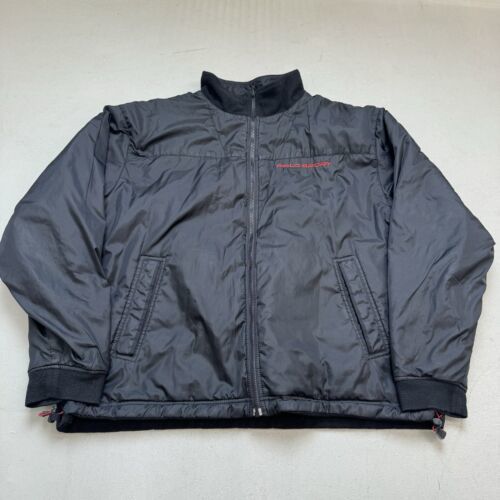 Vintage Ralph Lauren Polo Sport Mens Jacket 2XL Black Fleece Reversible - $84.14