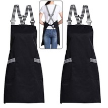 2Pack Crossback Apron For Women Men Chef Comfortable Adjustable Apron Waterdrop  - £27.16 GBP