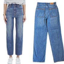 Madewell Size 25 Relaxed Straight Leg Denim Jeans Ankle Length Zipper Po... - $28.86