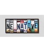 NE Native License Plate Tag Strips Novelty Wood Signs - $54.95