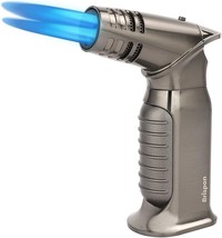 Quad 4 Jet Flame Windproof Butane Lighter With Safety Lock Adjustable Refillable - £27.28 GBP