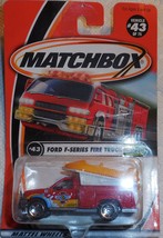 Matchbox 2001 &quot;&#39;Ford F-Series Fire Truck&quot; #43 of 75 On Sealed Card - £2.34 GBP