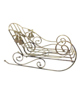 Christmas Sleigh Brass Metal Table Mantle Ornament Decor Vintage Victorian - €42,43 EUR
