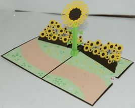 Lovepop LP1570 Sunflower Pop Up Card White Envelope Cellophane Wrapped image 3