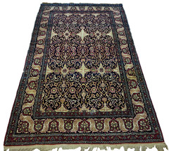 Handmade antique Persian Isfahan rug 4.5&#39; x 7.3&#39; (140cm x 224cm) 1900s - £5,603.50 GBP