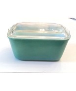 HTF Glasbake McKee Refrigerator Dish Loaf Pan 805 Turquoise Milk Glass C... - £15.71 GBP