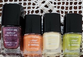 Four (4) Cover Girl Nail Gloss ~ 75/3078/3085/3203 ~ Various Polish Colors (20) - £11.95 GBP
